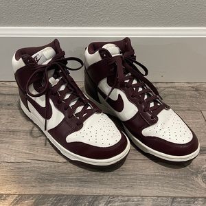 Nike Dunk Hi Burgundy Crush/Sail Size 8.5 Womens